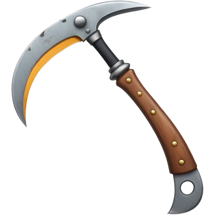 The sickle for mowing grass emoji