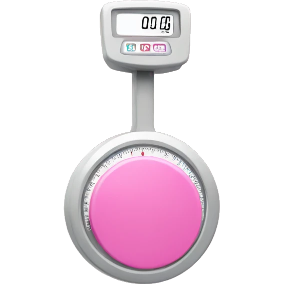 Pink body weight scale  emoji