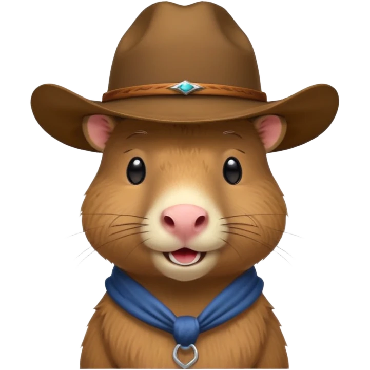 Capybara with a cowboy hat emoji