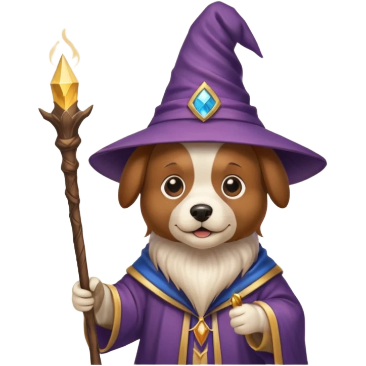 Dog wizard emoji