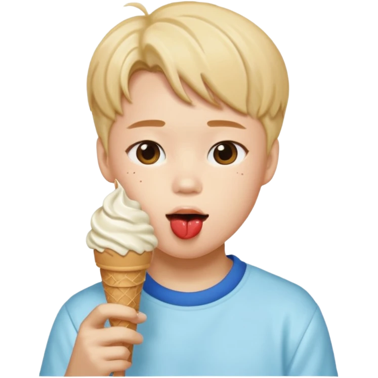 Jimin eating ice cream emoji