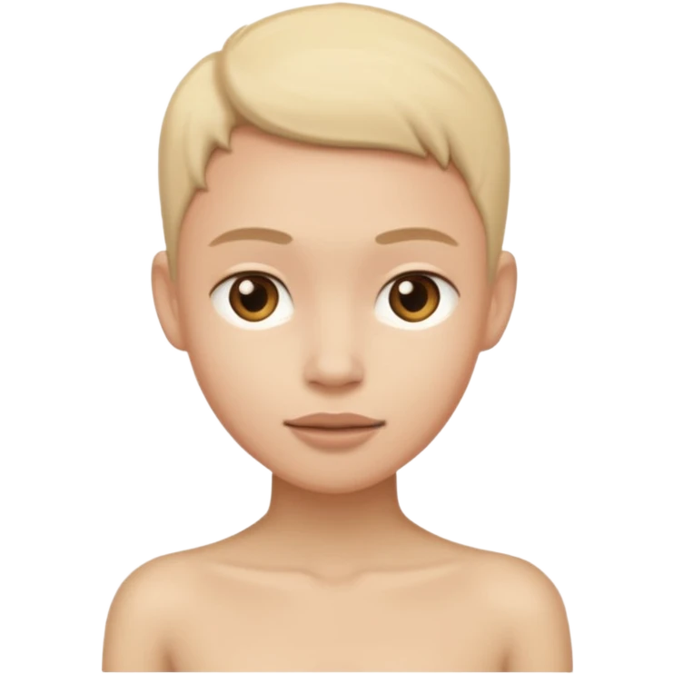 🧎🏻‍♀️‍➡️make her with no clothing emoji