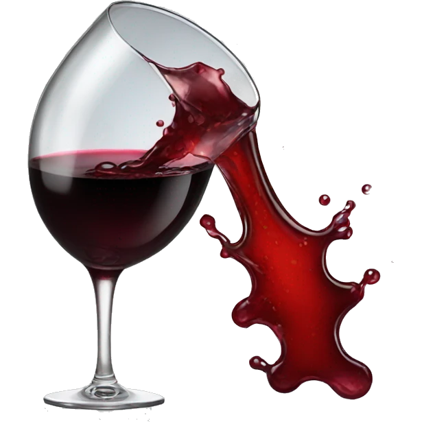 Red wine spilling emoji