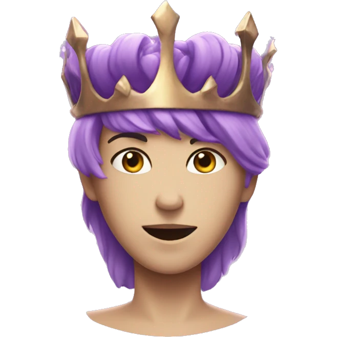 purple crown aura emoji