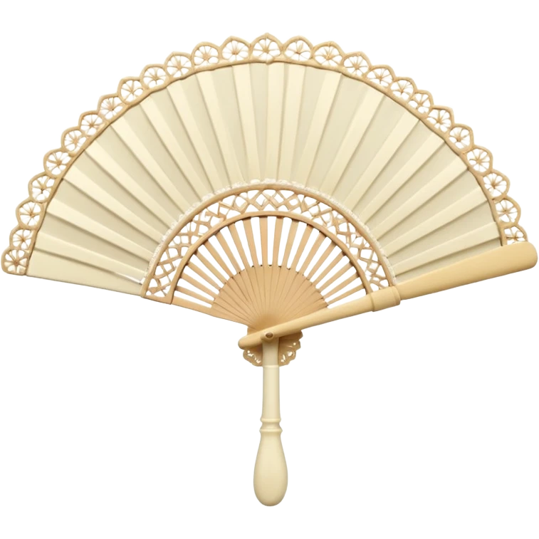 Fan: An open, handheld fan, often associated with opera or classic theatre emoji