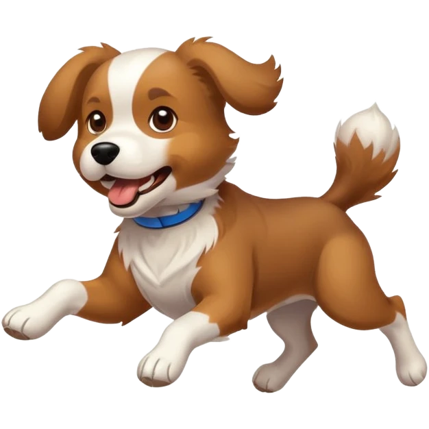 dog fetching a ball emoji