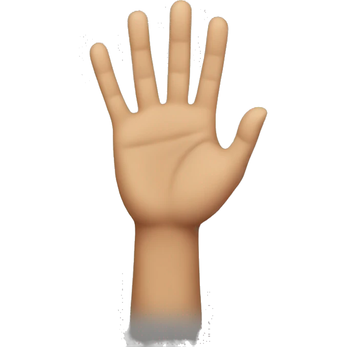 two hands up thanking emoji