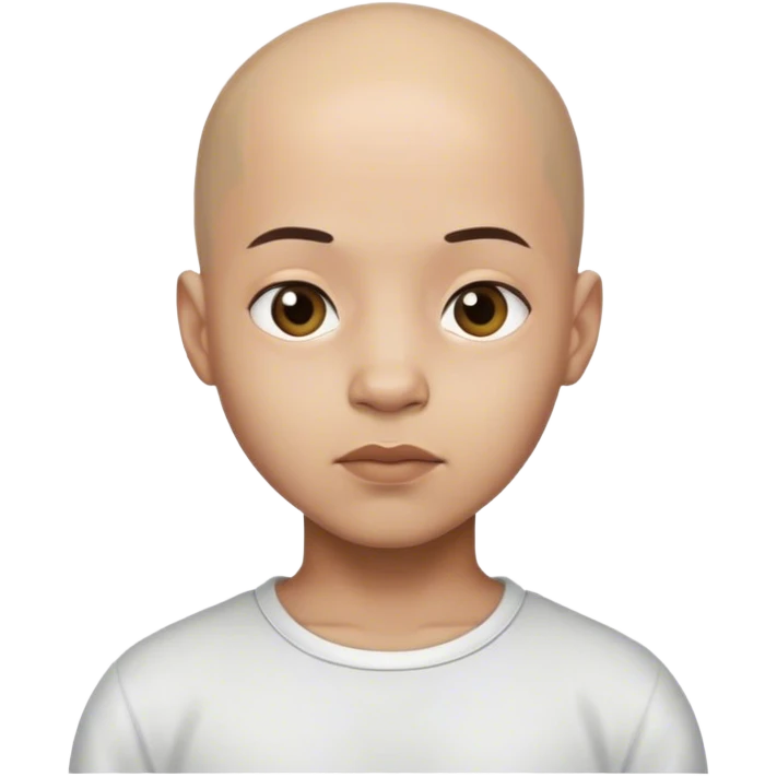 Lightskin boy realistic bald emoji
