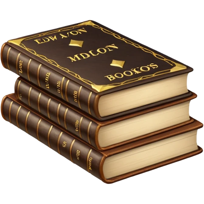 A stack of edwardian-era spellbooks emoji