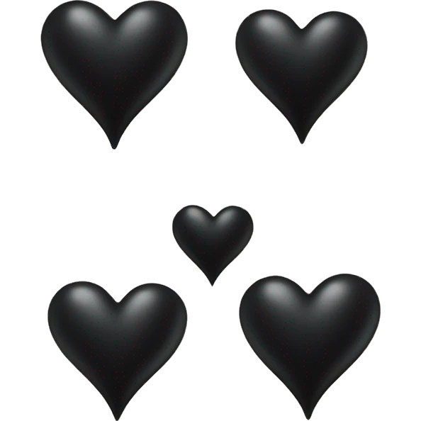 Three black hearts emoji