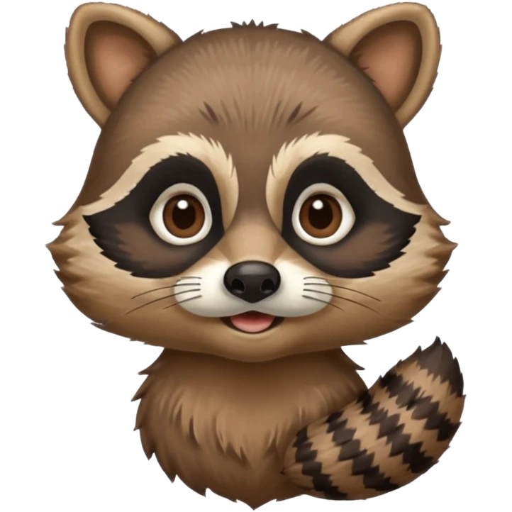  racoon holding a human mustache emoji