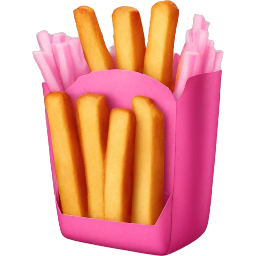 pink fries chicken emoji