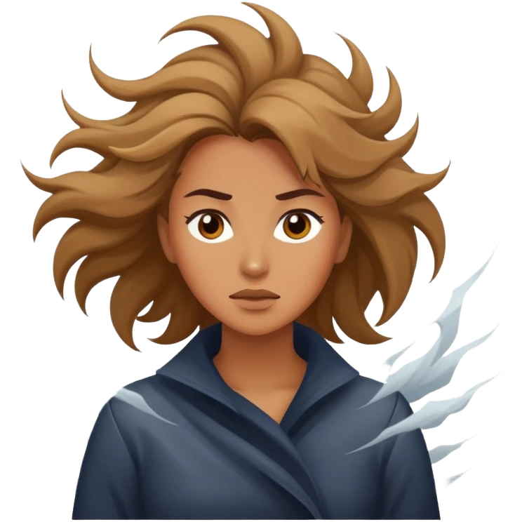 Woman storm emoji