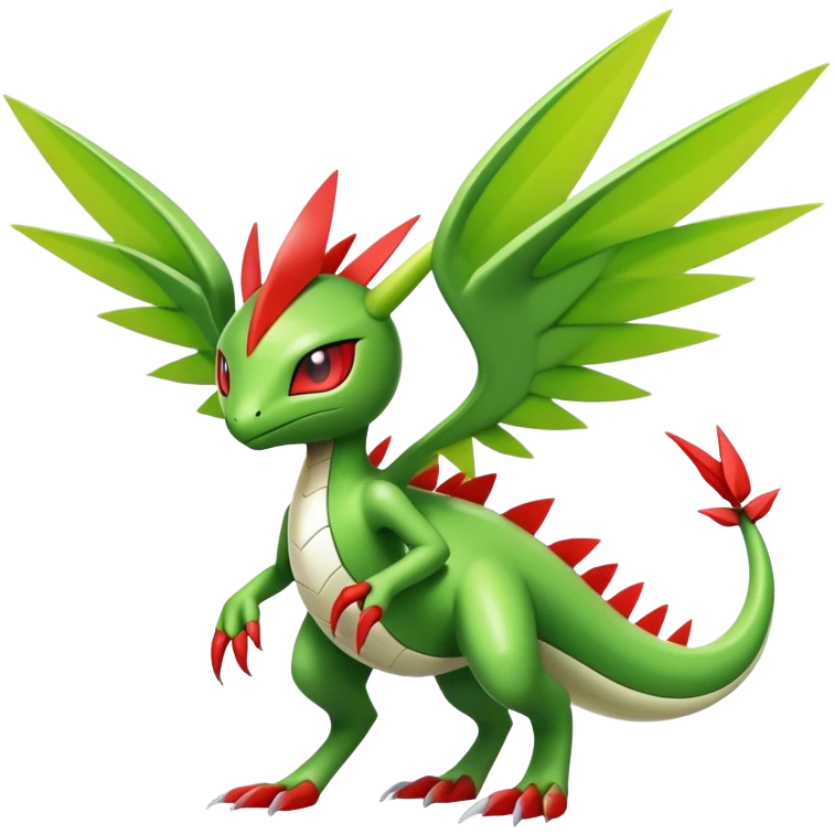 Cute Cool Edgy Shiny Futuristic Ethereal Legendary Kartana-Digimon-Schyther-Flygon-hybrid full body emoji
