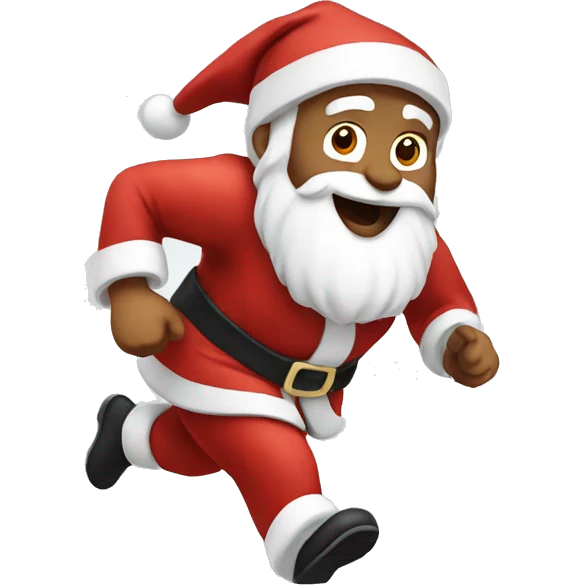 white Santa running emoji