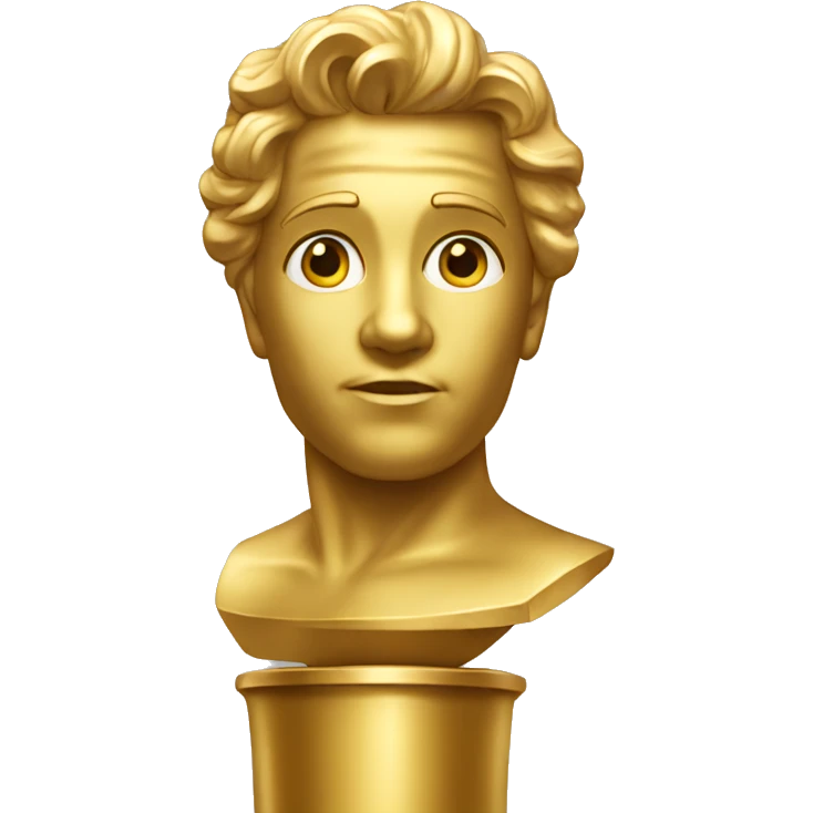Golden statue of Oscar reward  emoji