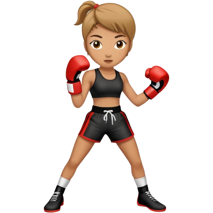 female kickboxing emoji