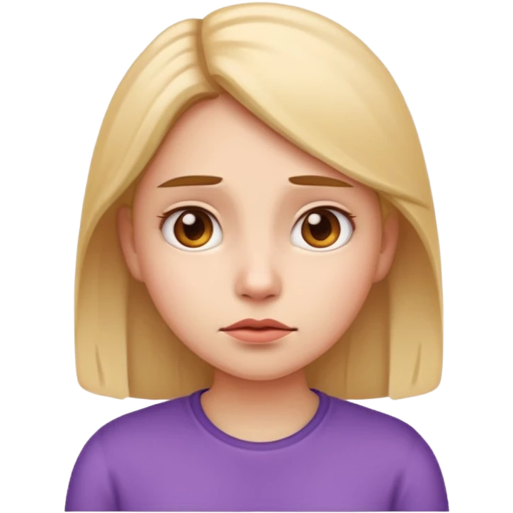 girl emoji with a facial expression of doubt and uncertainty emoji