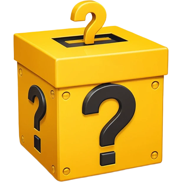 сгенерируй смайл loot box в стили классических смайлов с вопросиком  emoji