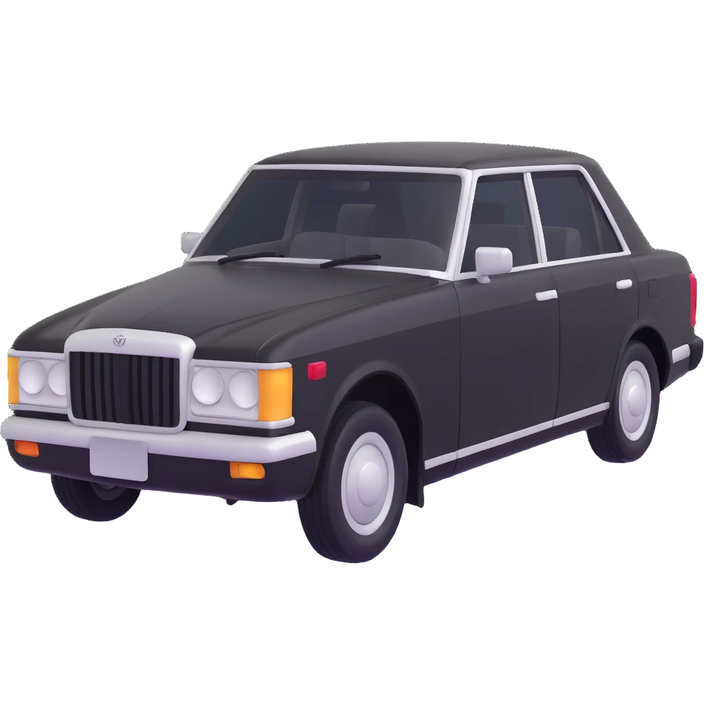 Toyota Crown from the 1980s, boxy sedan with angular design emoji