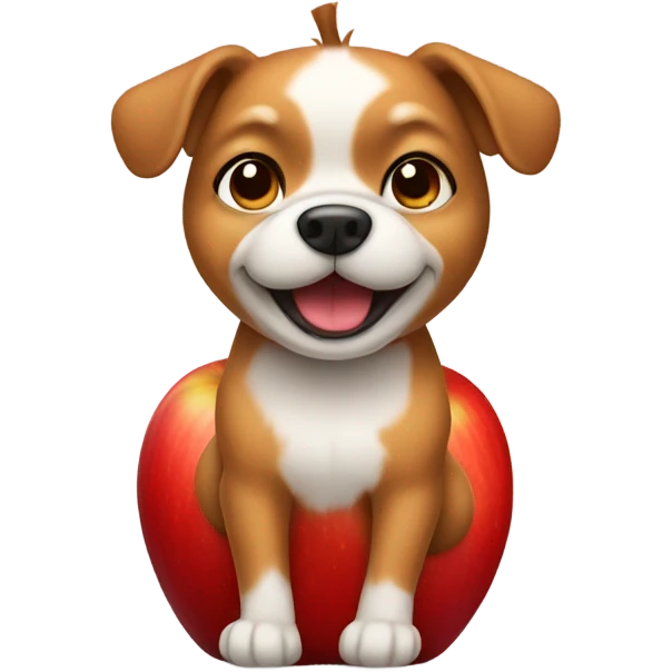 Dog in an Apple  emoji