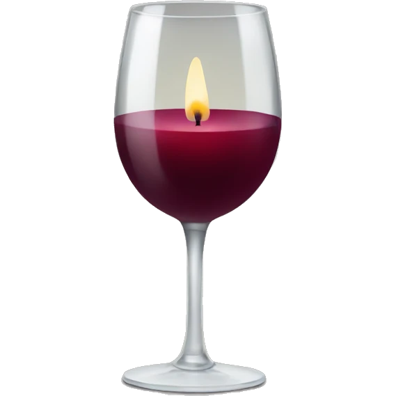 a glass of wine with candles emoji