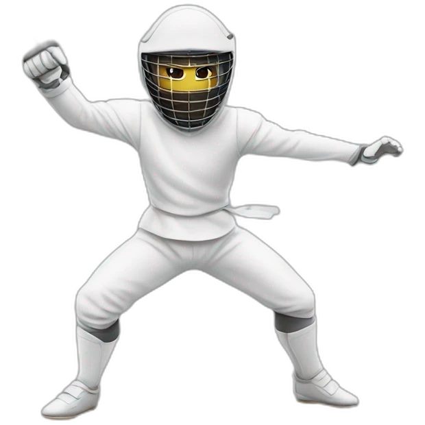 Fencer doing an attack emoji
