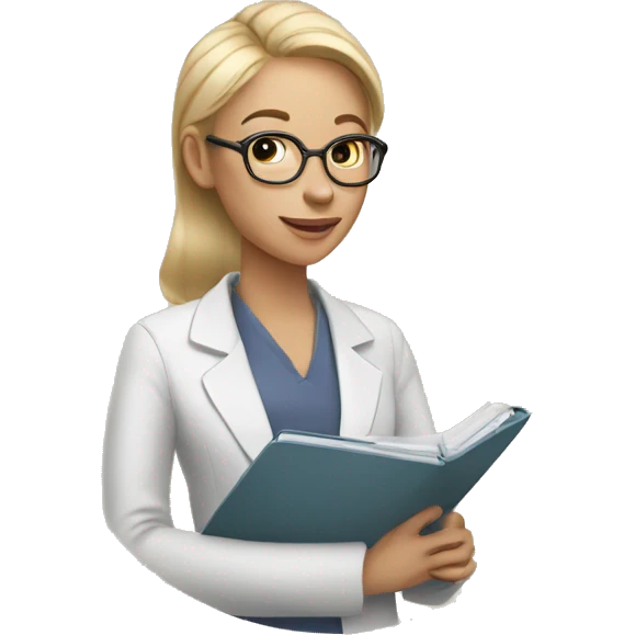 Psychotherapist holding clipboard very light skin emoji