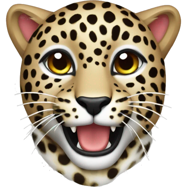 Christmas leopard emoji