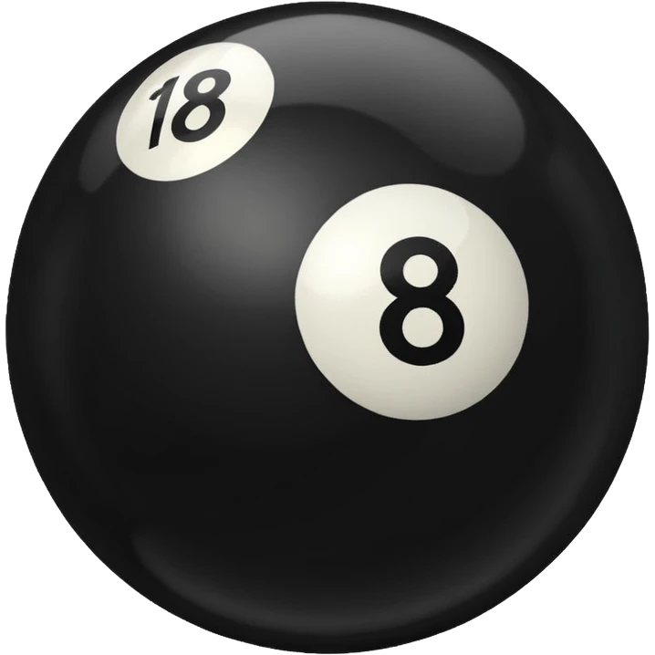 As este emoji 🎱 pero ponele un 1 a la par del ocho  emoji