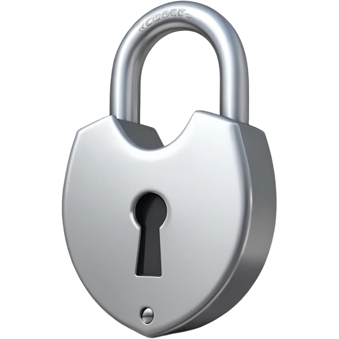 padlock with a keyhole, symbolizing 'locked in' emoji