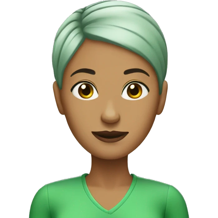 bald green women emoji