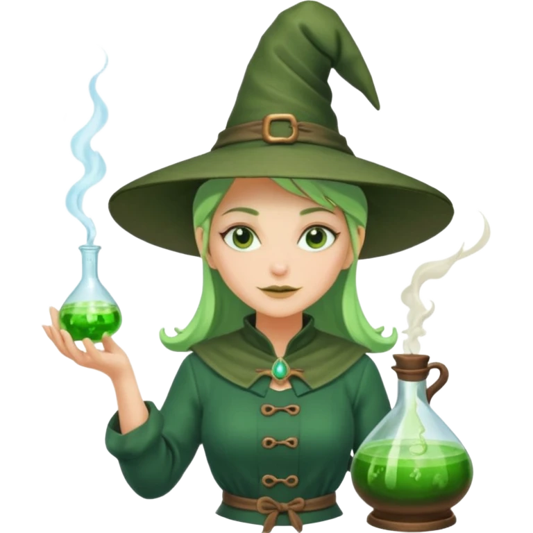 green witch cooking potion emoji