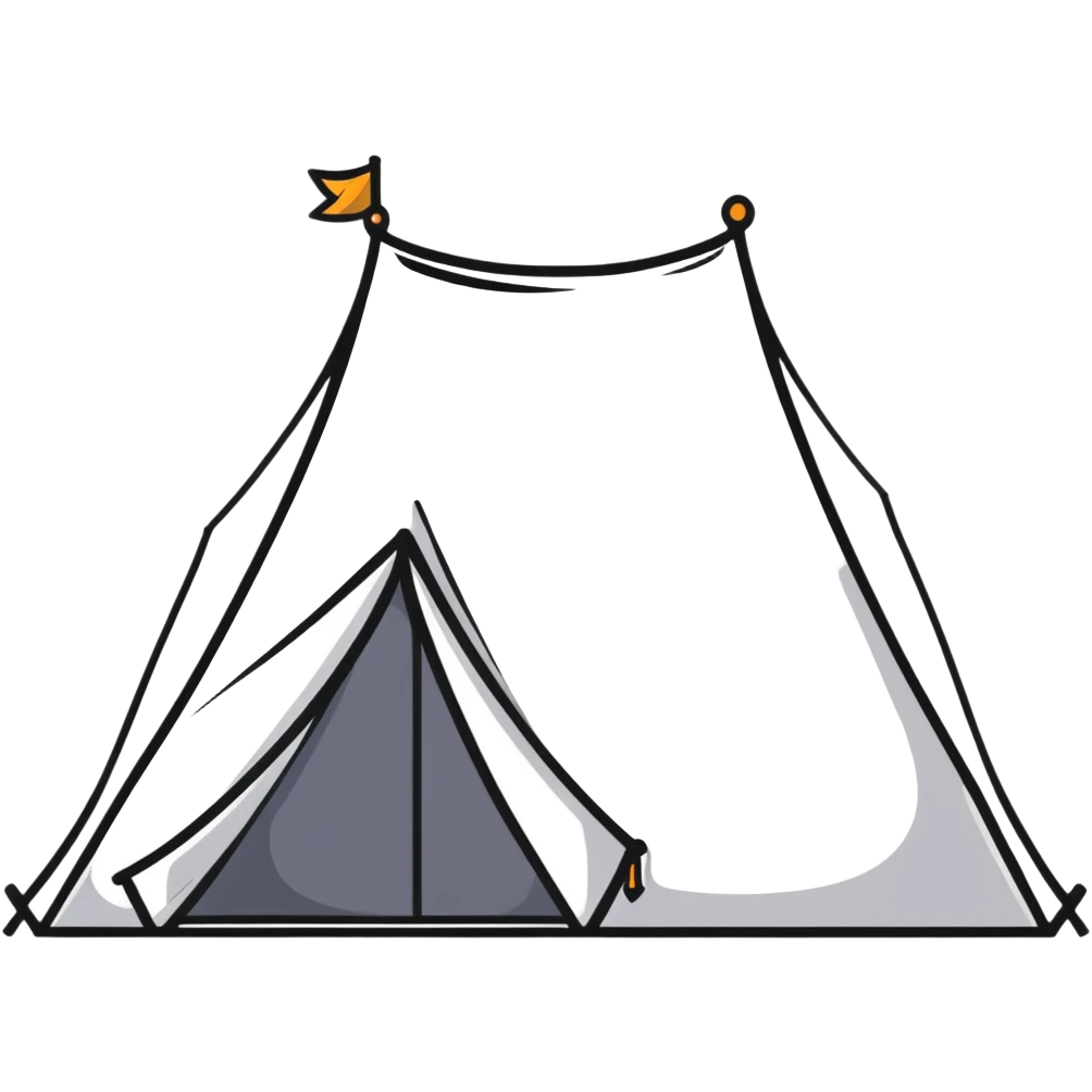 cute tent with open entrance emoji