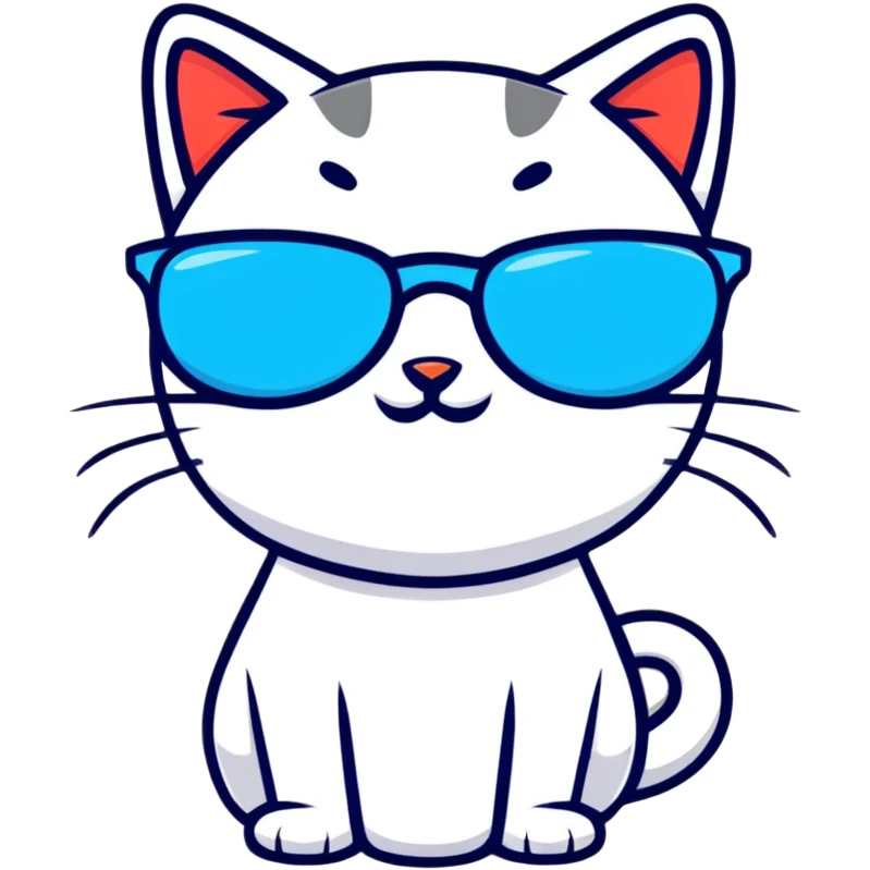 Cat with sunglasses emoji