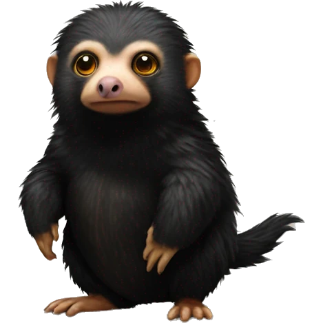  niffler: Small, fluffy creatures with a penchant for shiny objects, often used by wizards for treasure hunting emoji