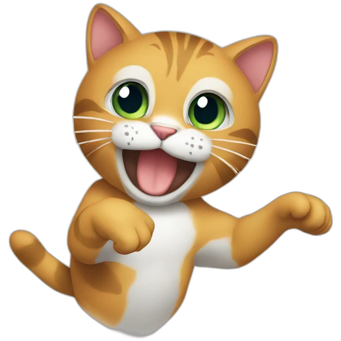 Grabbing cat emoji