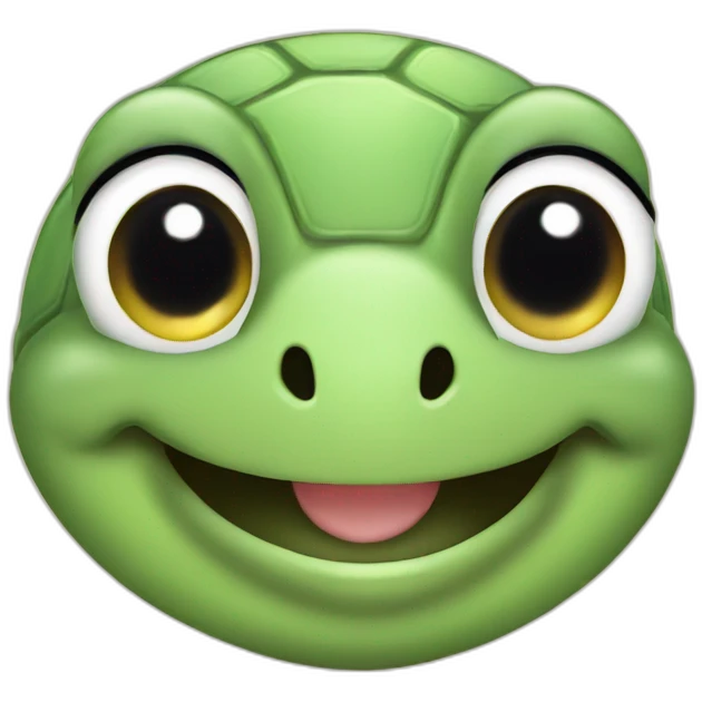 cute sea turtle smiling emoji