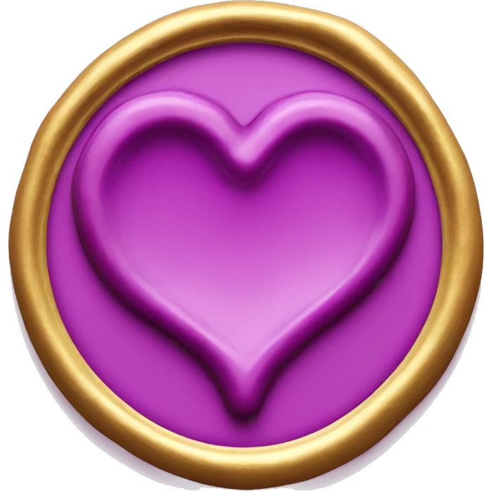 Heart shape wax seal  emoji