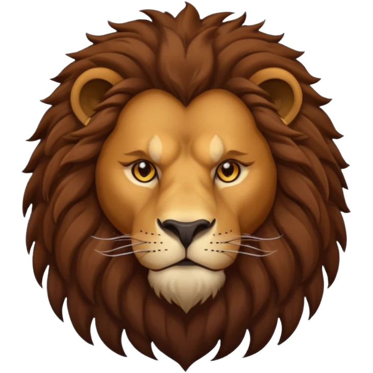 Dark lion emoji