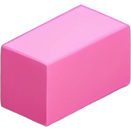 pink eraser parallelogram isometric emoji