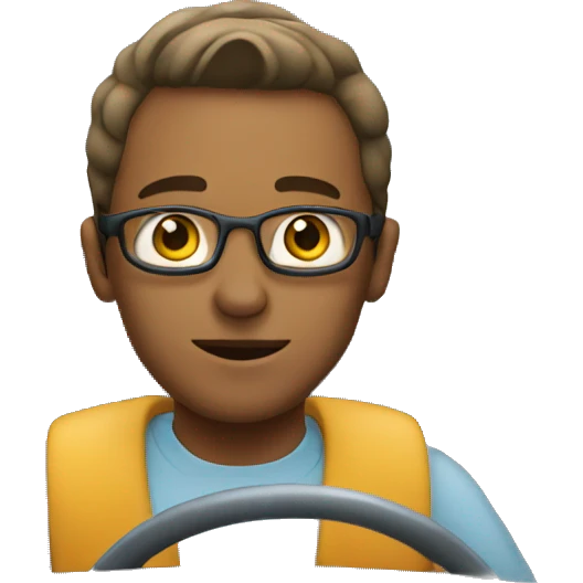 Man driving a bus emoji