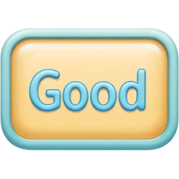 a rectangle and good written in it also fill the background with pastel blue color emoji