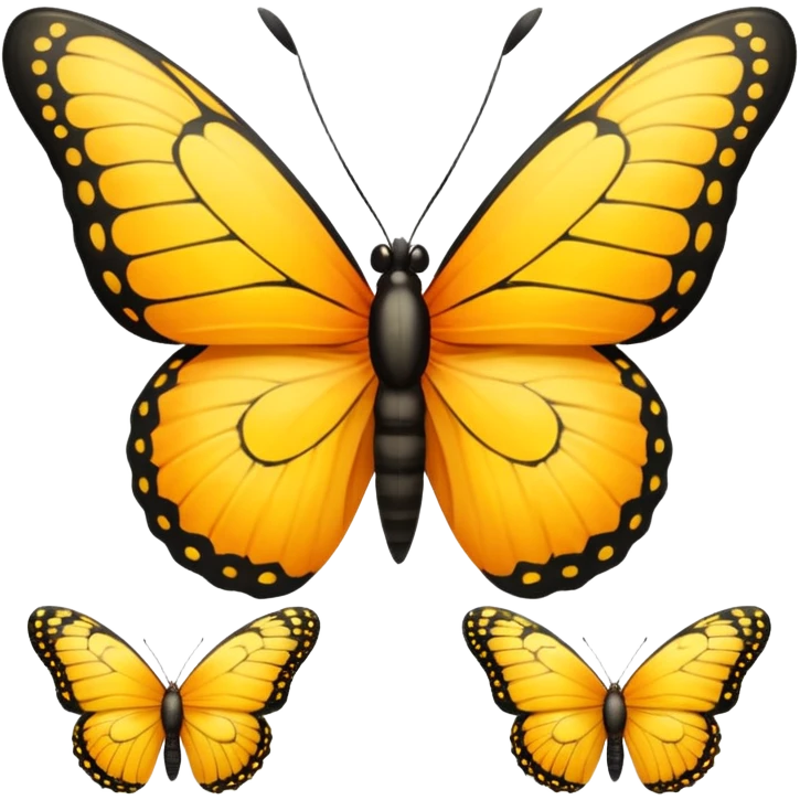 butterfly life cycle yellow colour emoji