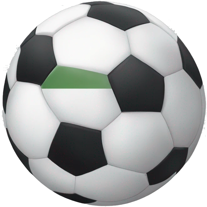 a soccer ball with mía les emoji