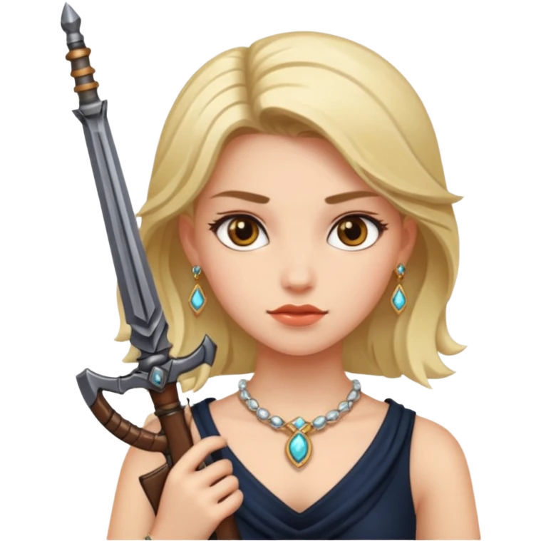 girl with jewelry and weapon emoji