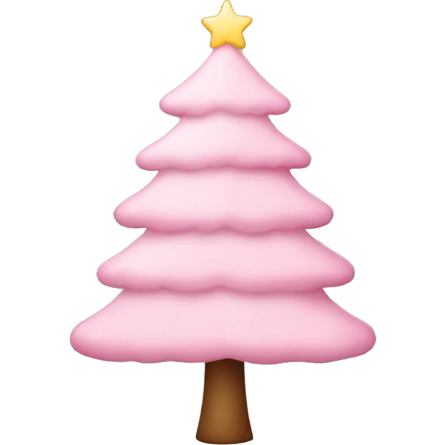 Light pink Christmas tree emoji