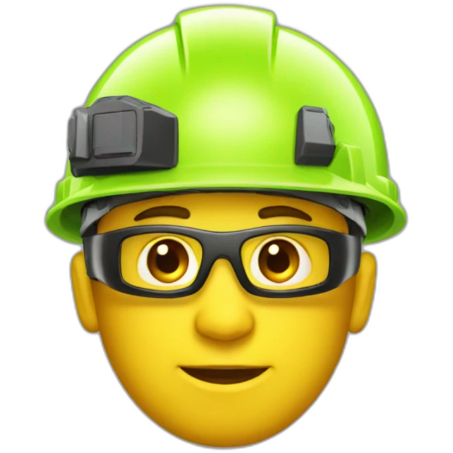 apple vision pro with construction helmet emoji