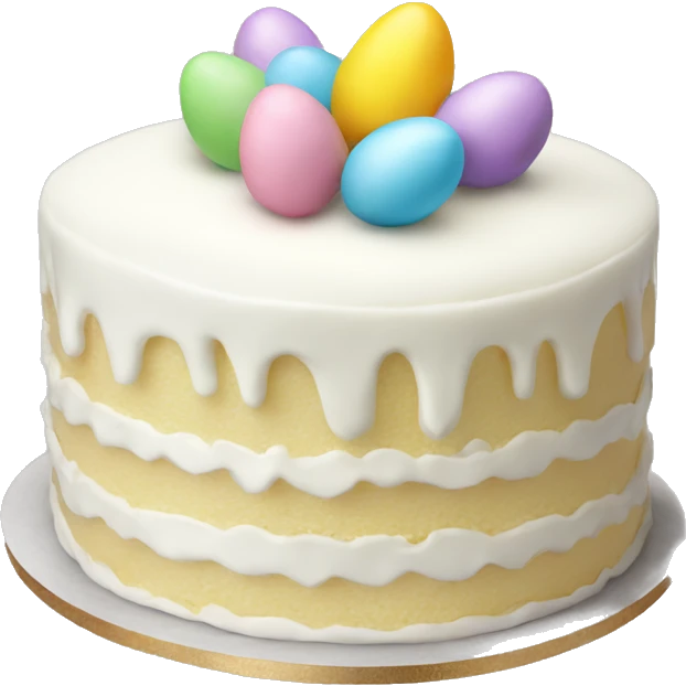 Easter white cake emoji