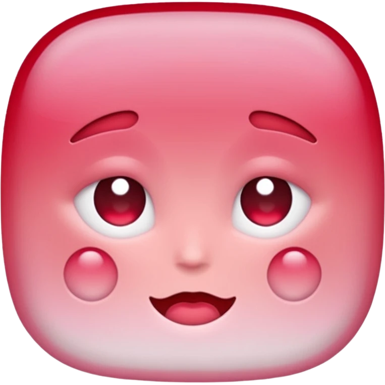 Blush pink and red emoji